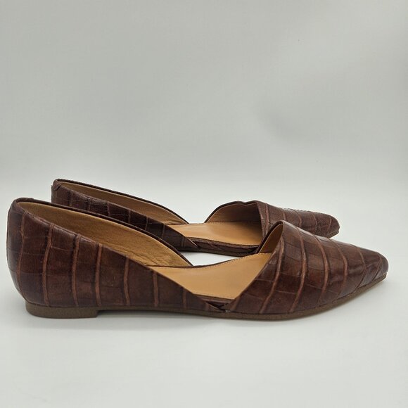 J Crew Flats - Size: 7.5 - Chic Croc Embossed Elegance - Picture 2 of 6